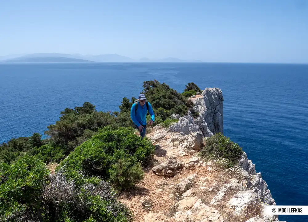 Wandelen op zuidpuntje Lefkas