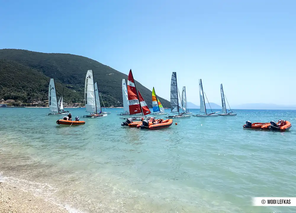 Zeilboten bij Vasiliki